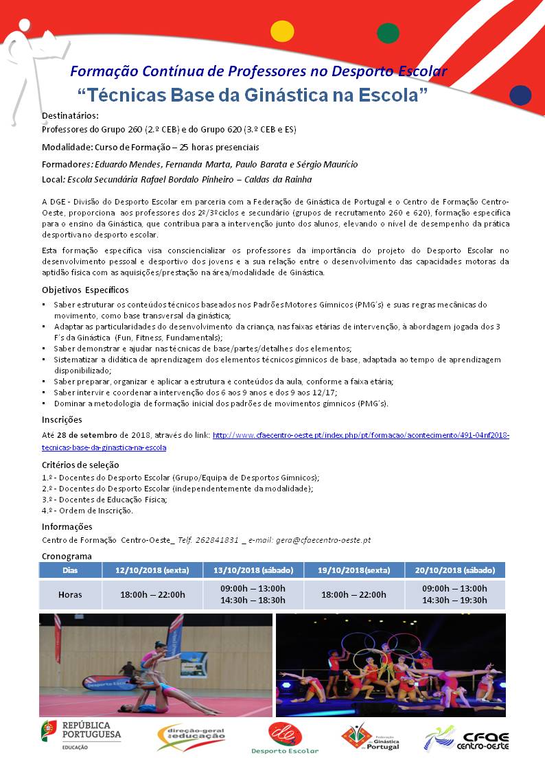 Cartaz Ginástica Caldas da Rainha